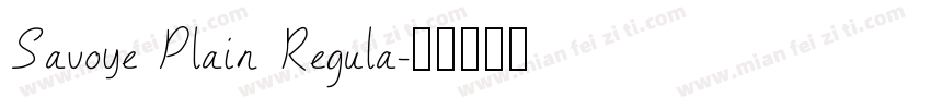 Savoye Plain Regula字体转换